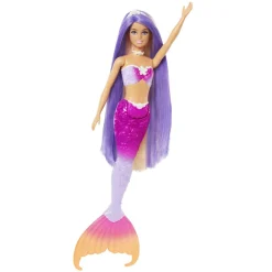 MATTEL Barbie - Muñeca sirena cambio de color con delfín y accesorios ㅤ* Muñecas