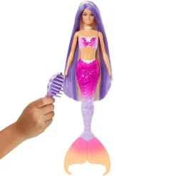 MATTEL Barbie - Muñeca sirena cambio de color con delfín y accesorios ㅤ* Muñecas