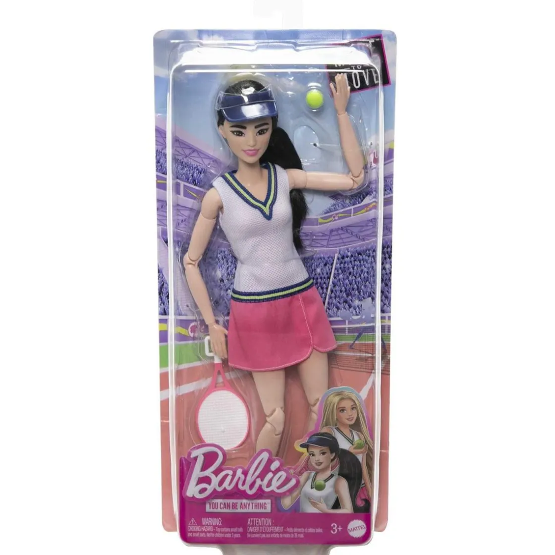 MATTEL Barbie - Muñeca tenista con raqueta y bola