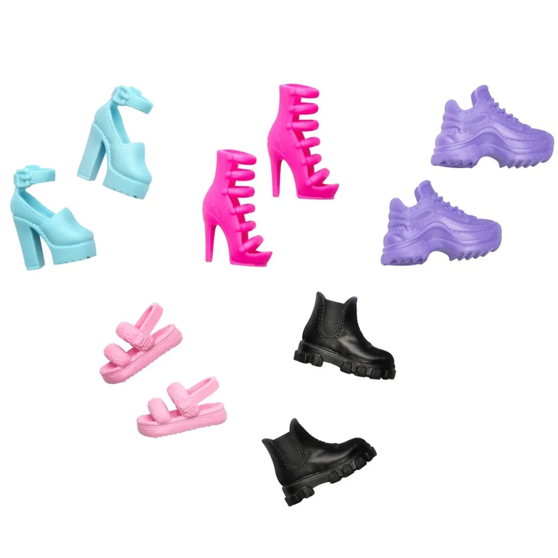MATTEL Barbie - Pack de 5 pares de zapatos
