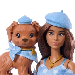 BARBIE Twinning Looks - Muñeca Morena con Perrito* Muñecas