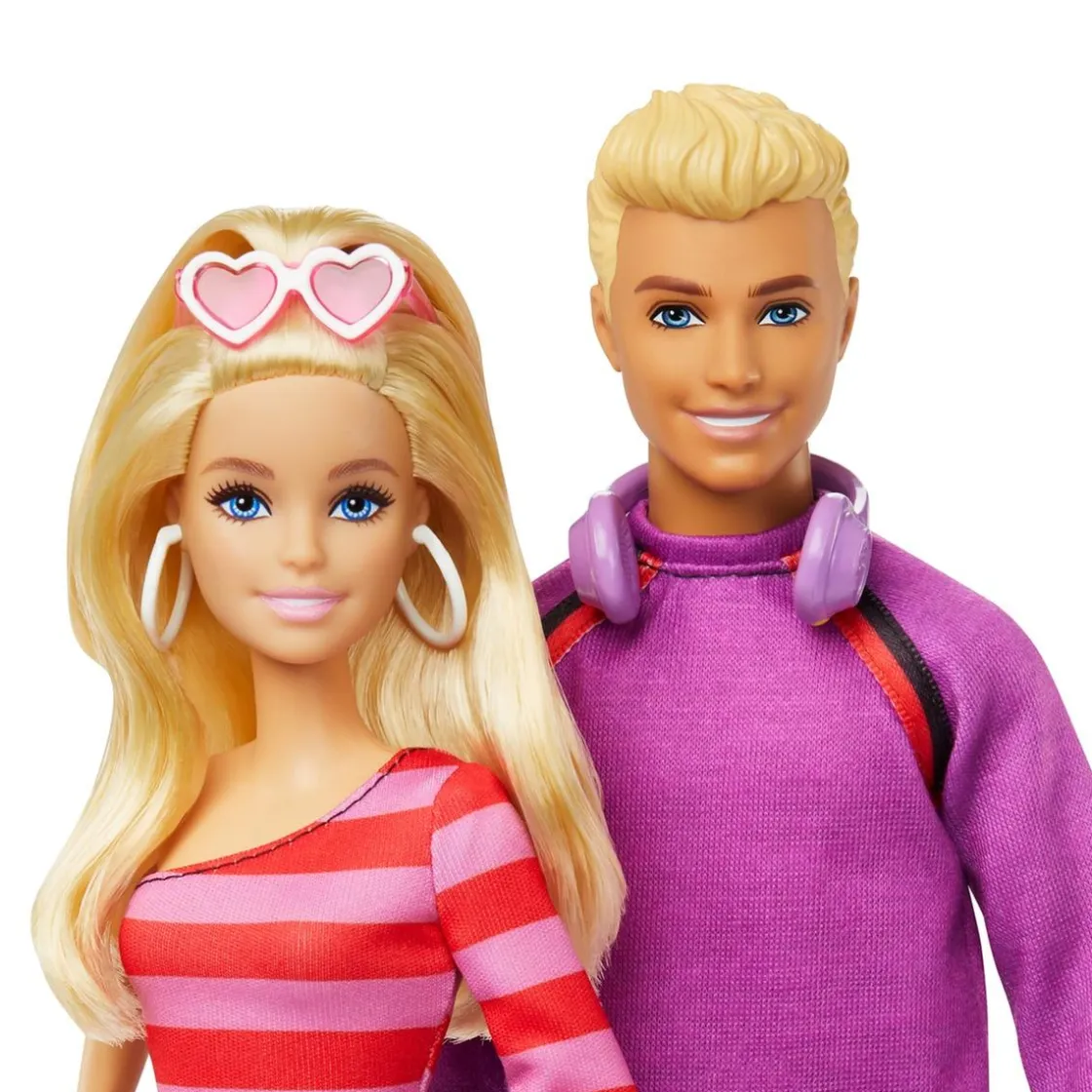 MATTEL Barbie Y Ken patinadores con accesorios
