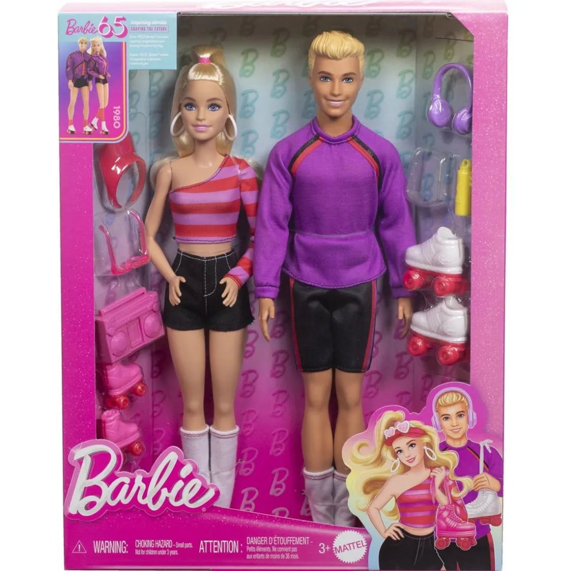 MATTEL Barbie Y Ken patinadores con accesorios