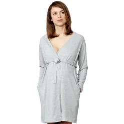 Prenatal Bata de estar por casa en gris claro: suavidad y estilo* Premamá·Íntimo Y Noche|Íntimo Y Noche·Batas