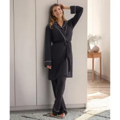 Prenatal Bata premamá negra con bordes blancos