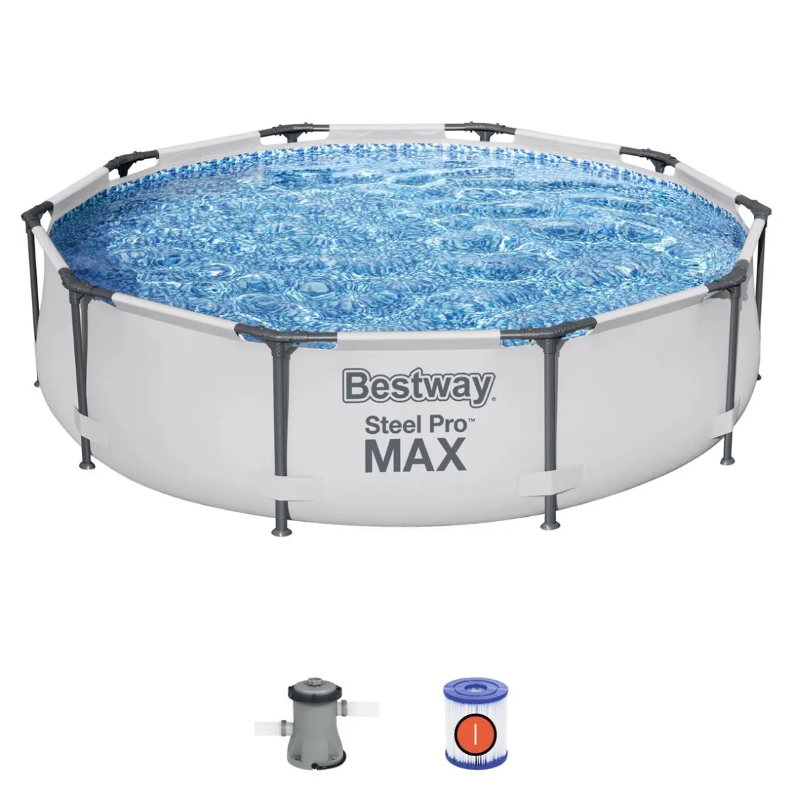 BESTWAY - Piscina Desmontable con depuradora Steel Pro MAX 305 x 76cm