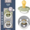BIBS - Pack 2 chupetes Colour Noche 0-6 meses - Sage/Cloud* Biberones Y Chupetes·Chupetes