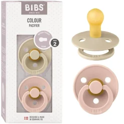 BIBS - Pack 2 chupetes Colour 6-18 meses - Vanilla/Blush