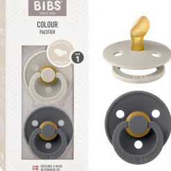 BIBS - Pack 2 chupetes Colour 0-6 meses - Sand/Iron* Biberones Y Chupetes·Chupetes