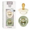 BIBS - Pack 2 chupetes Colour 6-18 meses - Ivory/Sage* Biberones Y Chupetes·Chupetes