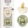BIBS - Pack 2 chupetes Colour 0-6 meses - Ivory/Sage