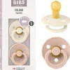 BIBS - Pack 2 chupetes Colour 0-6 meses - Ivory/Blush