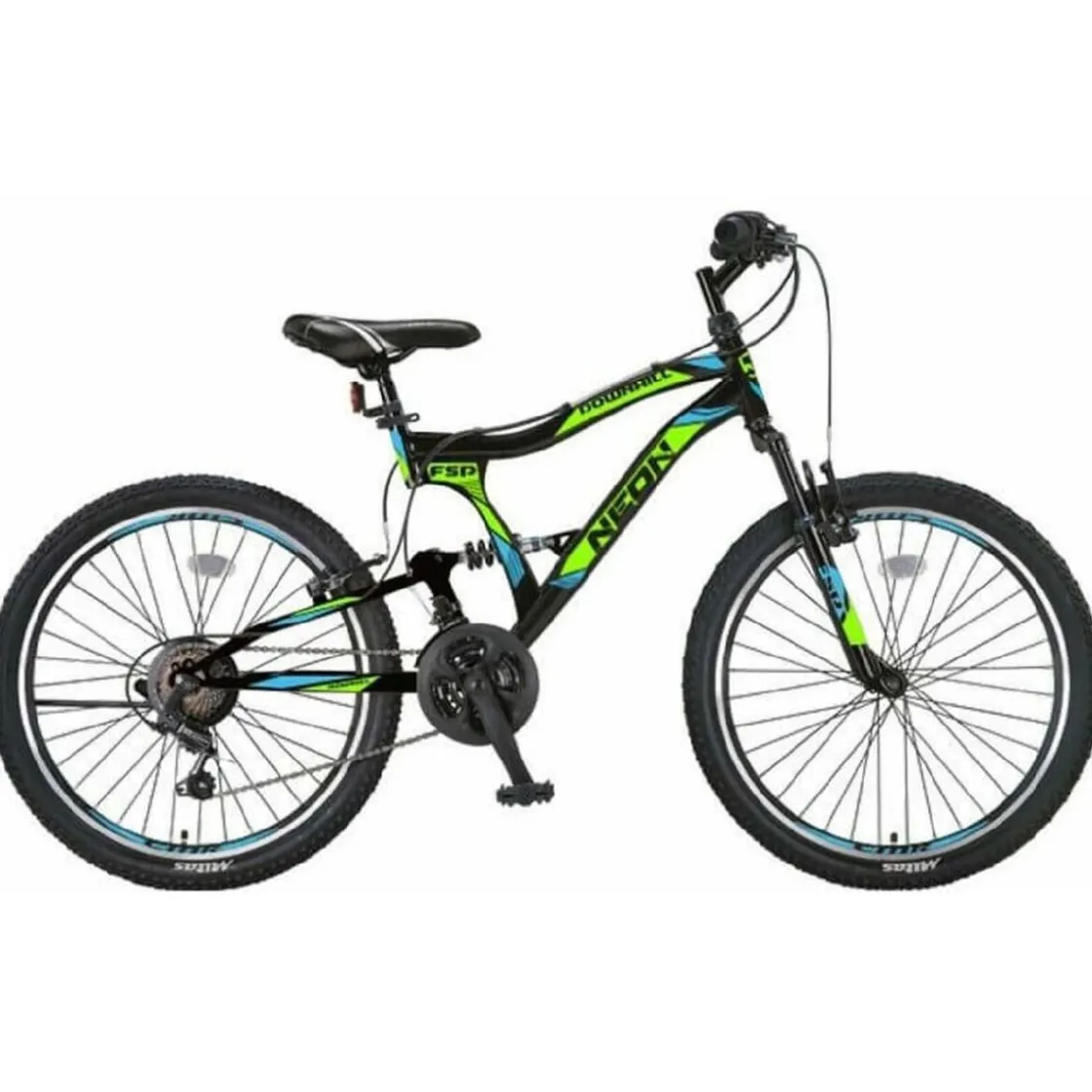 TOYS "R" US Bicicleta Neon Downhill 24 Pulgadas Doble Suspensión