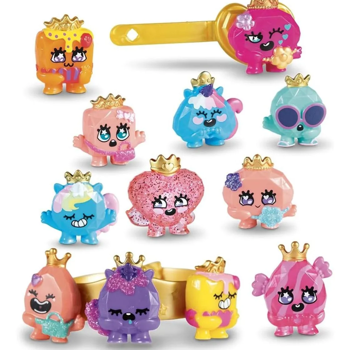 BIZAK - Blíster promesa rosa, pack de 12 gemas para coleccionar, incluye joyas, pulsera y anillo, y una preciosa gema oculta rara para continuar tu colección (Varios modelos) ㅤ