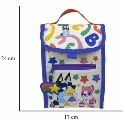 C Y P BRANDS Bluey - Bolsa de Merienda - Colección Rainbow
