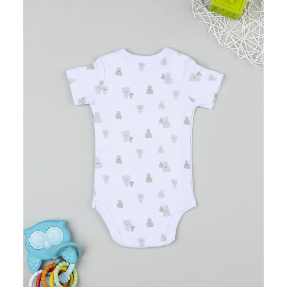 Prenatal Body blanco de manga corta para bebé con estampado de ositos* Ropa Y Accesorios·Bodies|Recién Nacido·Ropa Y Accesorios