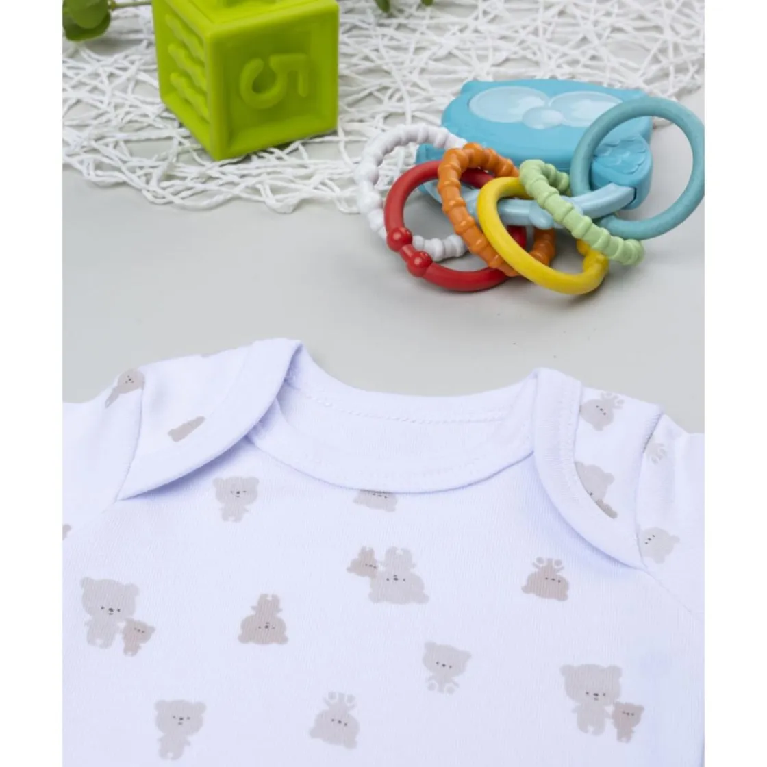 Prenatal Body blanco de manga corta para bebé con estampado de ositos* Ropa Y Accesorios·Bodies|Recién Nacido·Ropa Y Accesorios