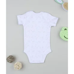 Prenatal Body de bebé blanco con flores estampadas