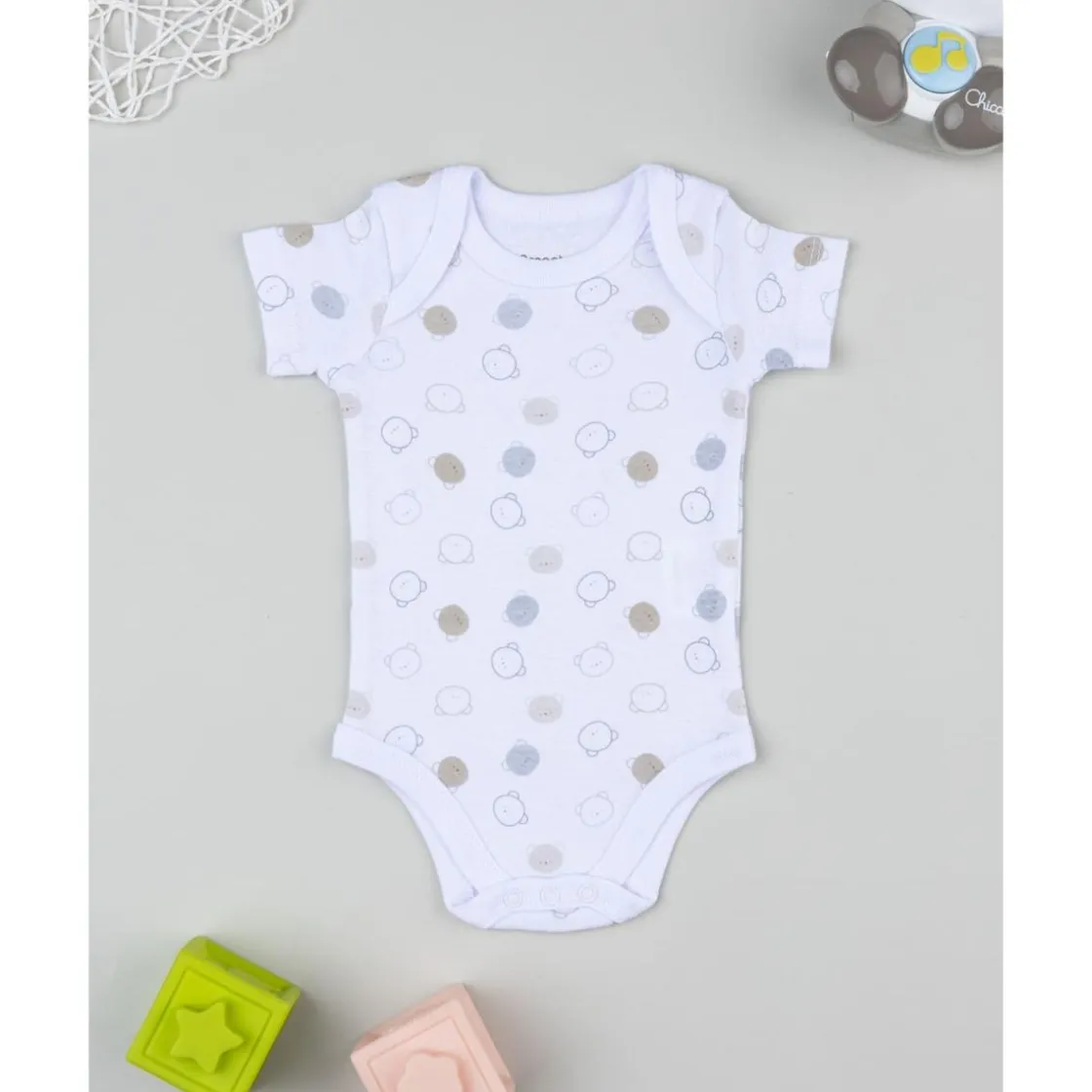 Prenatal Body de manga corta para bebé con estampado de ositos