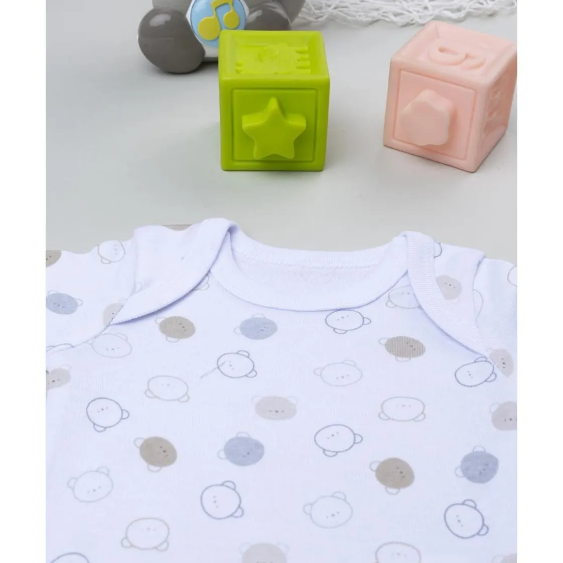 Prenatal Body de manga corta para bebé con estampado de ositos
