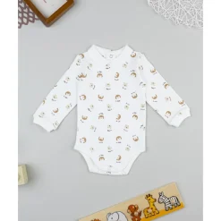 Prenatal Body de manga larga con estampado sabana para bebé