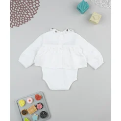 Prenatal Body de niña blanco con cuello bordado* Ropa Y Accesorios·Bodies|Recién Nacido·Ropa Y Accesorios