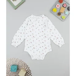 Prenatal Body de niña blanco con florecitas* Niña·Bebé Niña 3-36 Meses|Bebé Niña 3-36 Meses·Bodies
