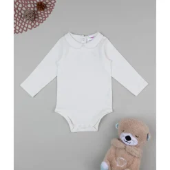 Prenatal Body de niña blanco de manga larga