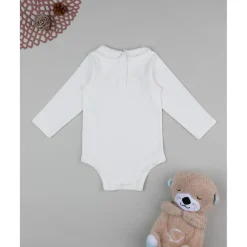 Prenatal Body de niña blanco de manga larga