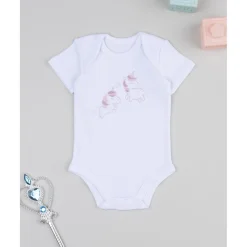 Prenatal Body niña blanco con unicornios