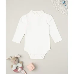Prenatal Body niña blanco con volante en el cuello