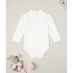 Prenatal Body niña blanco con volante en el cuello