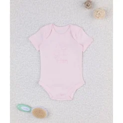 Prenatal Body niña rosa de manga corta