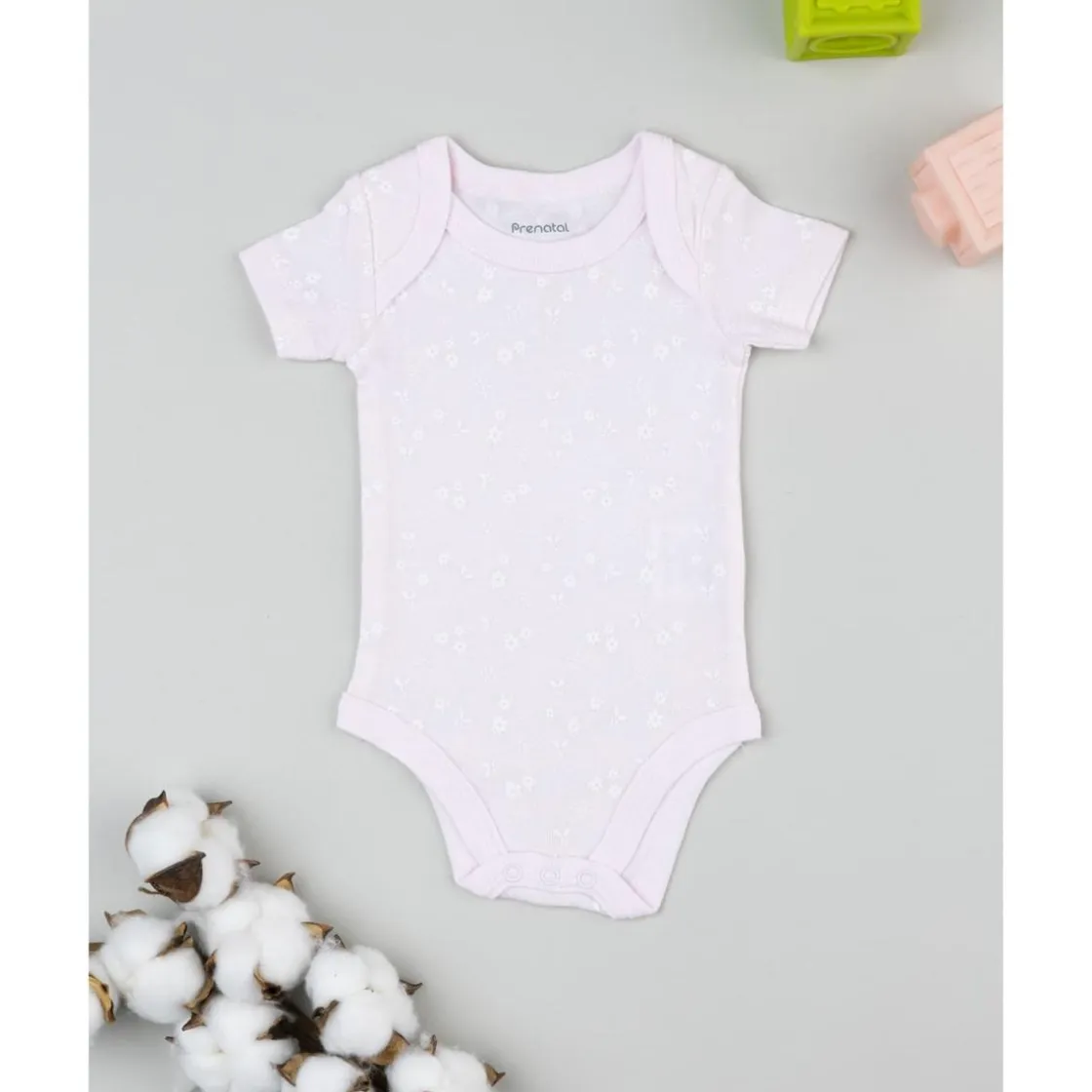 Prenatal Body rosa de manga corta para bebé con estampado de flores* Ropa Y Accesorios·Bodies|Recién Nacido·Ropa Y Accesorios