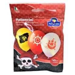 TOYS "R" US Bolsa con 10 globos medianos piratas* Artículos De Fiesta Y Regalos