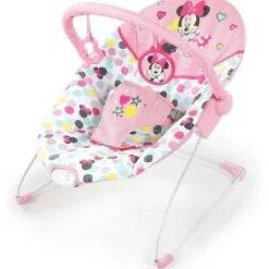 BRIGHT STARTS - Minnie Mouse - Hamaca mecedora con vibraciones y juegos lúdicos ㅤ* Entretenimiento·Hamacas Y Columpios