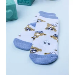 Prenatal Calcetines antideslizantes azules con ositos para niño