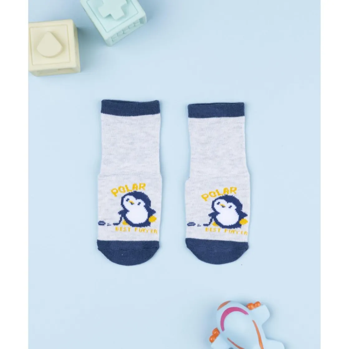 Prenatal Calcetines antideslizantes niño gris hockey