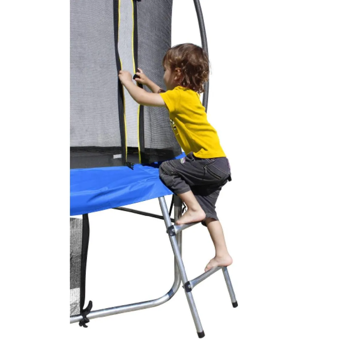 SOULET Cama elástica exterior de 427 cm con red, escalera y refuerzo de protección* Camas Elásticas