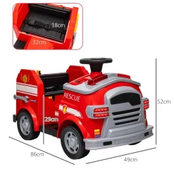 AIYAPLAY Camión de bomberos eléctrico