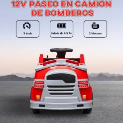 AIYAPLAY Camión de bomberos eléctrico