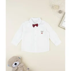 Prenatal Camisa bebé blanca con pajarita* Niño·Bebé Niño 3-36 Meses|Bebé Niño 3-36 Meses·Camisas Y Camisetas
