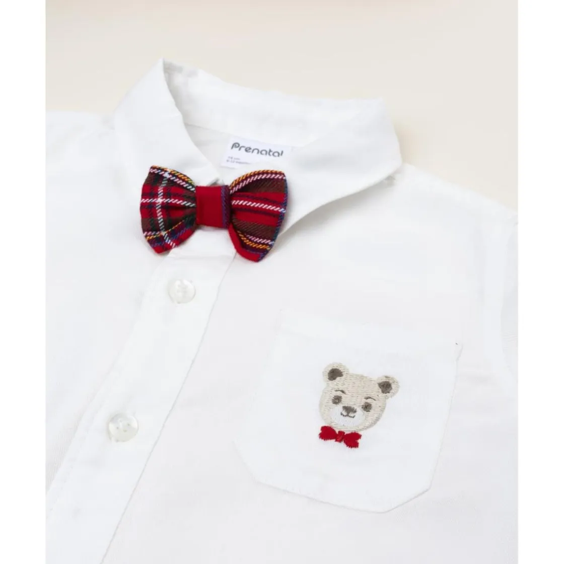 Prenatal Camisa bebé blanca con pajarita* Niño·Bebé Niño 3-36 Meses|Bebé Niño 3-36 Meses·Camisas Y Camisetas