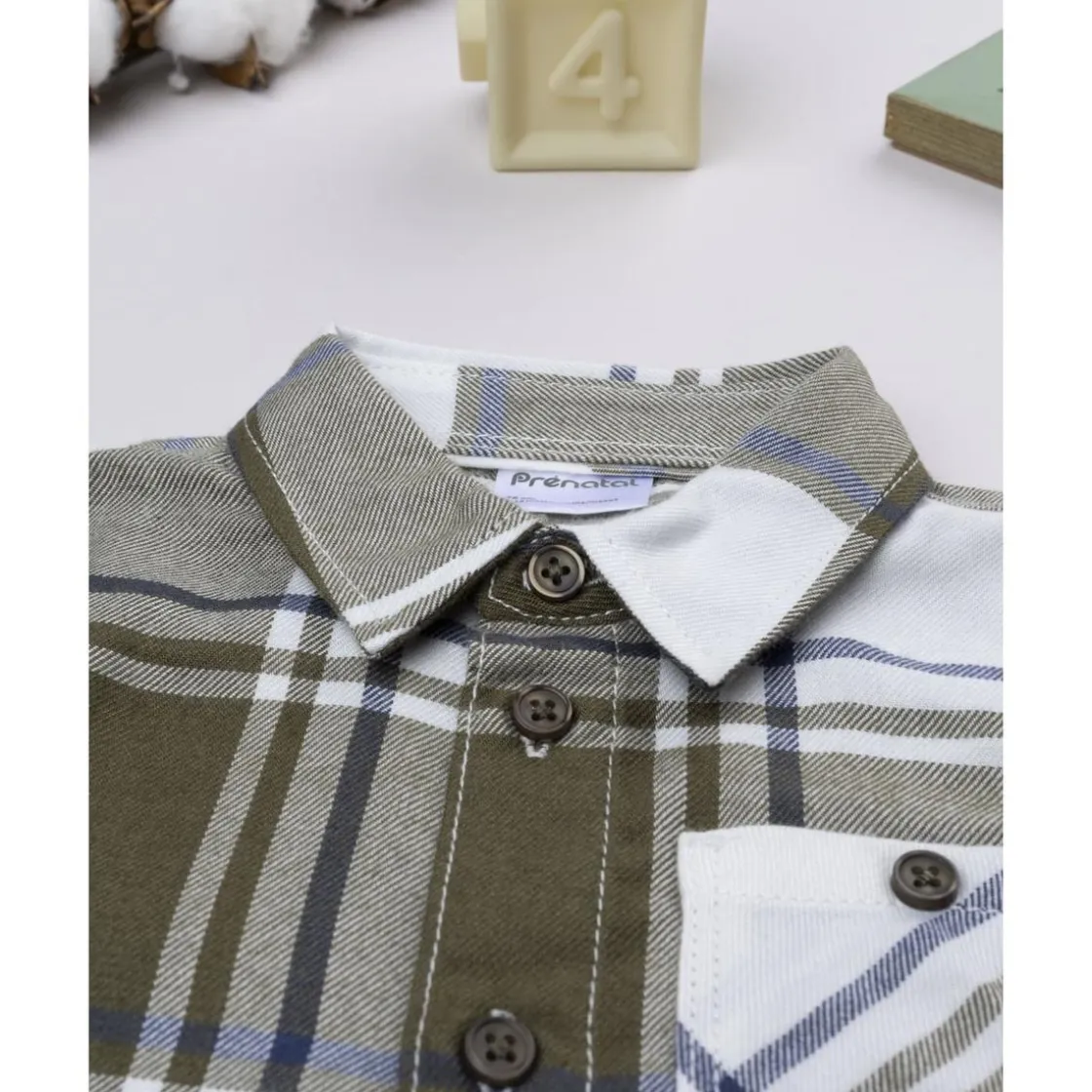 Prenatal Camisa de niño de franela verde* Niño·Bebé Niño 3-36 Meses|Bebé Niño 3-36 Meses·Camisas Y Camisetas