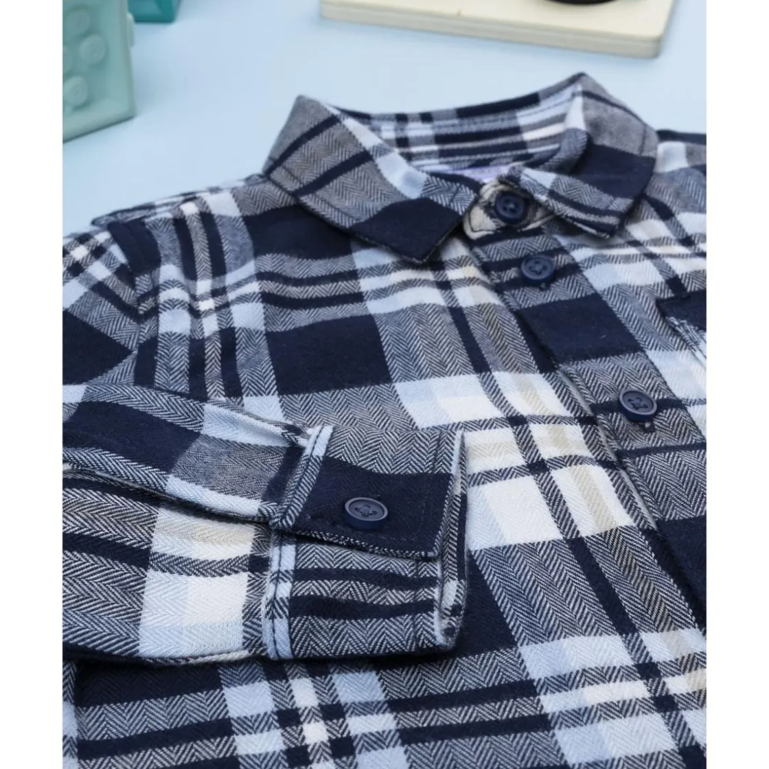 Prenatal Camisa de niño de franela azul* Niño·Bebé Niño 3-36 Meses|Bebé Niño 3-36 Meses·Camisas Y Camisetas