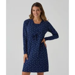 Prenatal Camisa de noche premamá azul con flores all-over* Premamá·Íntimo Y Noche|Íntimo Y Noche·Pijamas Y Camisones