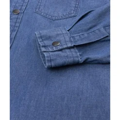 Prenatal Camisa niño en denim azul con bolsillos