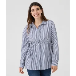 Prenatal Camisa premamá de popelina a rayas azules y blancas* Moda·Camisas Y Blusas|Premamá·Moda