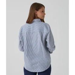 Prenatal Camisa premamá de rayas blancas y azules