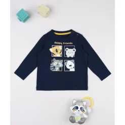 Prenatal Camiseta azul “Happy friends” para niño